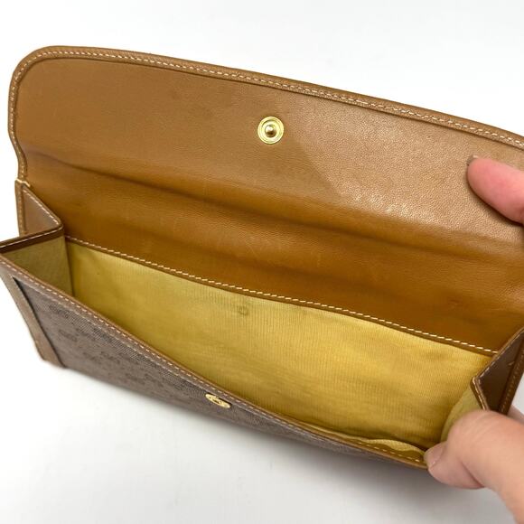 Gucci Rare Vintage GG Supreme Canvas Monogram Continental Wallet Brown Leather - Picture 7 of 15